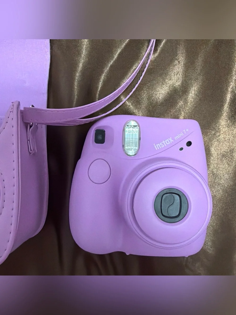 Fujifilm Instax Mini 7+ Camera with Lavender Purple Case